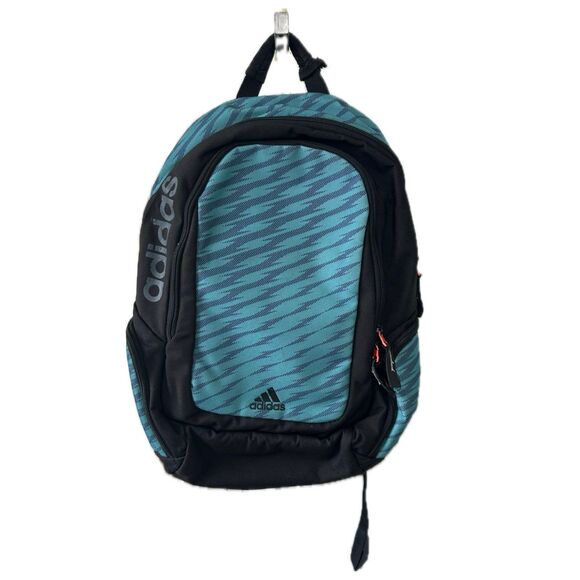 Adidas Ultraride Unisex Blue Stripe Adjustable Padded Shoulder Straps Backpack - Picture 1 of 10